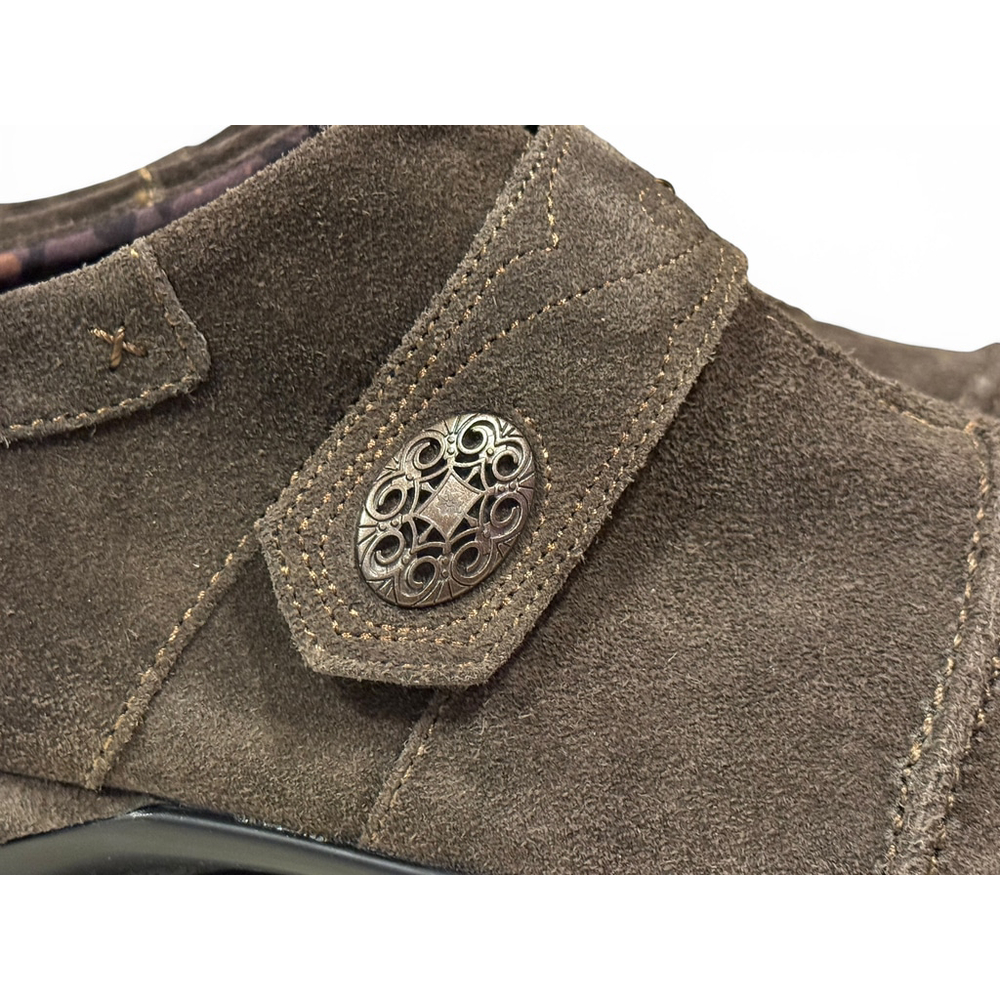 Aetrex Women's Corinne Monk Strap Brown Suede Orthotic Sz 11 EF862WB - Picture 5 of 10